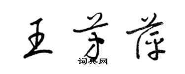 梁錦英王芳萍草書個性簽名怎么寫