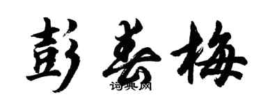 胡問遂彭春梅行書個性簽名怎么寫