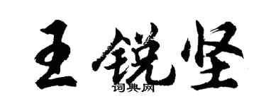胡問遂王銳堅行書個性簽名怎么寫