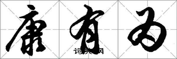 胡問遂康有為行書怎么寫