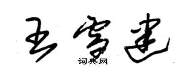 朱錫榮王雪建草書個性簽名怎么寫