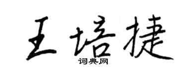 王正良王培捷行書個性簽名怎么寫