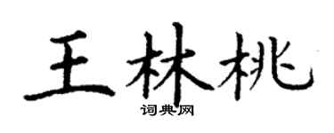 丁謙王林桃楷書個性簽名怎么寫