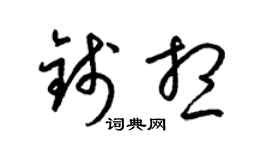 梁錦英錢想草書個性簽名怎么寫
