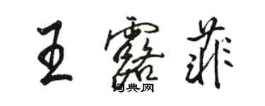 駱恆光王露菲行書個性簽名怎么寫