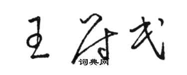 駱恆光王尉民草書個性簽名怎么寫