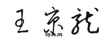 駱恆光王京龍草書個性簽名怎么寫