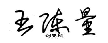 朱錫榮王陳量草書個性簽名怎么寫