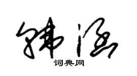 朱錫榮韓涵草書個性簽名怎么寫