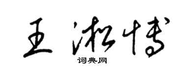 梁錦英王淞博草書個性簽名怎么寫