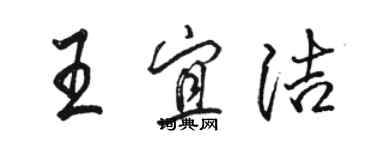 駱恆光王宜潔行書個性簽名怎么寫