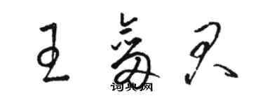 駱恆光王劍君草書個性簽名怎么寫