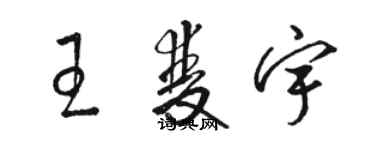 駱恆光王雙宇草書個性簽名怎么寫