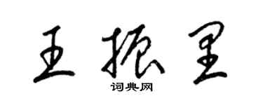 梁錦英王振里草書個性簽名怎么寫