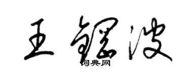 梁錦英王鋼波草書個性簽名怎么寫