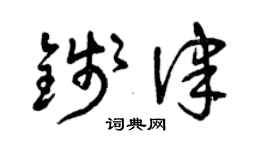 曾慶福錢律草書個性簽名怎么寫