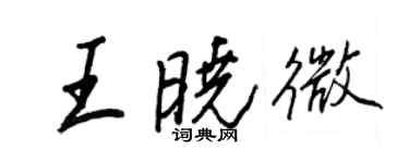 王正良王曉微行書個性簽名怎么寫