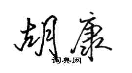 駱恆光胡康行書個性簽名怎么寫