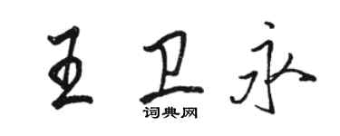 駱恆光王衛永行書個性簽名怎么寫