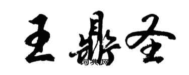胡問遂王鼎聖行書個性簽名怎么寫