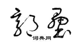 曾慶福郭壘草書個性簽名怎么寫