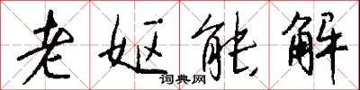 老嫗能解怎么寫好看