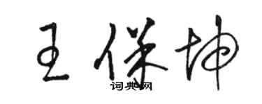 駱恆光王保坤草書個性簽名怎么寫