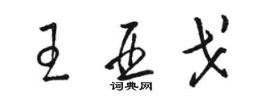 駱恆光王亞戈草書個性簽名怎么寫