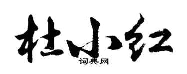 胡問遂杜小紅行書個性簽名怎么寫