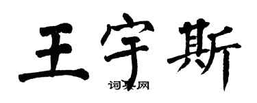 翁闓運王宇斯楷書個性簽名怎么寫