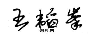 朱錫榮王韜峰草書個性簽名怎么寫