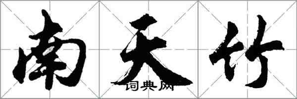 胡問遂南天竹行書怎么寫