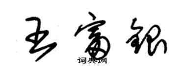 朱錫榮王富銀草書個性簽名怎么寫