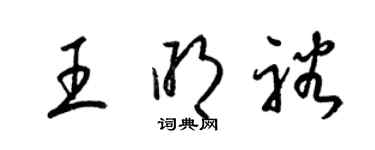 梁錦英王明裕草書個性簽名怎么寫