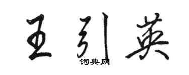 駱恆光王引英行書個性簽名怎么寫