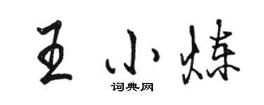 駱恆光王小煉行書個性簽名怎么寫