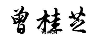 胡問遂曾桂芝行書個性簽名怎么寫