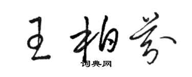駱恆光王柏芬草書個性簽名怎么寫