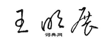 駱恆光王明展草書個性簽名怎么寫