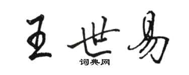 駱恆光王世易行書個性簽名怎么寫