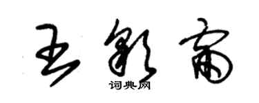 朱錫榮王彩雷草書個性簽名怎么寫