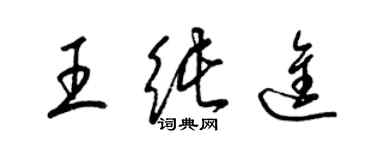 梁錦英王純進草書個性簽名怎么寫