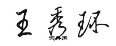 駱恆光王秀環行書個性簽名怎么寫