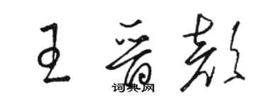 駱恆光王晉顏草書個性簽名怎么寫