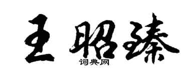 胡問遂王昭臻行書個性簽名怎么寫