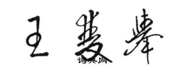 駱恆光王雙舉草書個性簽名怎么寫