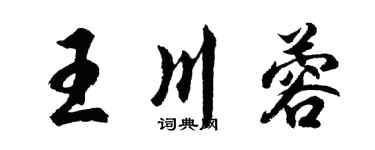 胡問遂王川蓉行書個性簽名怎么寫