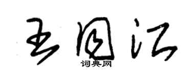 朱錫榮王同江草書個性簽名怎么寫