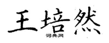 丁謙王培然楷書個性簽名怎么寫