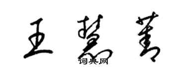 梁錦英王慧菁草書個性簽名怎么寫